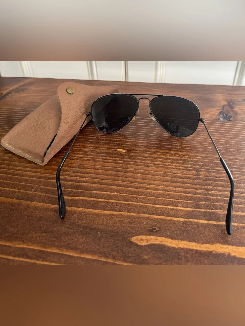 Vintage Ray-Ban B&L Aviator L2823 VUAS Black Sunglasses USA with Original Case